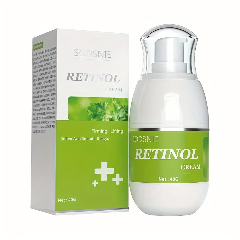 SODSNIE Retinol kremi kollagen va gialuron kislotasi bilan - barcha teri turlari uchun uniseks namlantiruvchi krem, ko'rinadigan darajada yoshroq teri uchun mustahkamlovchi va silliqlovchi, alkogolsiz