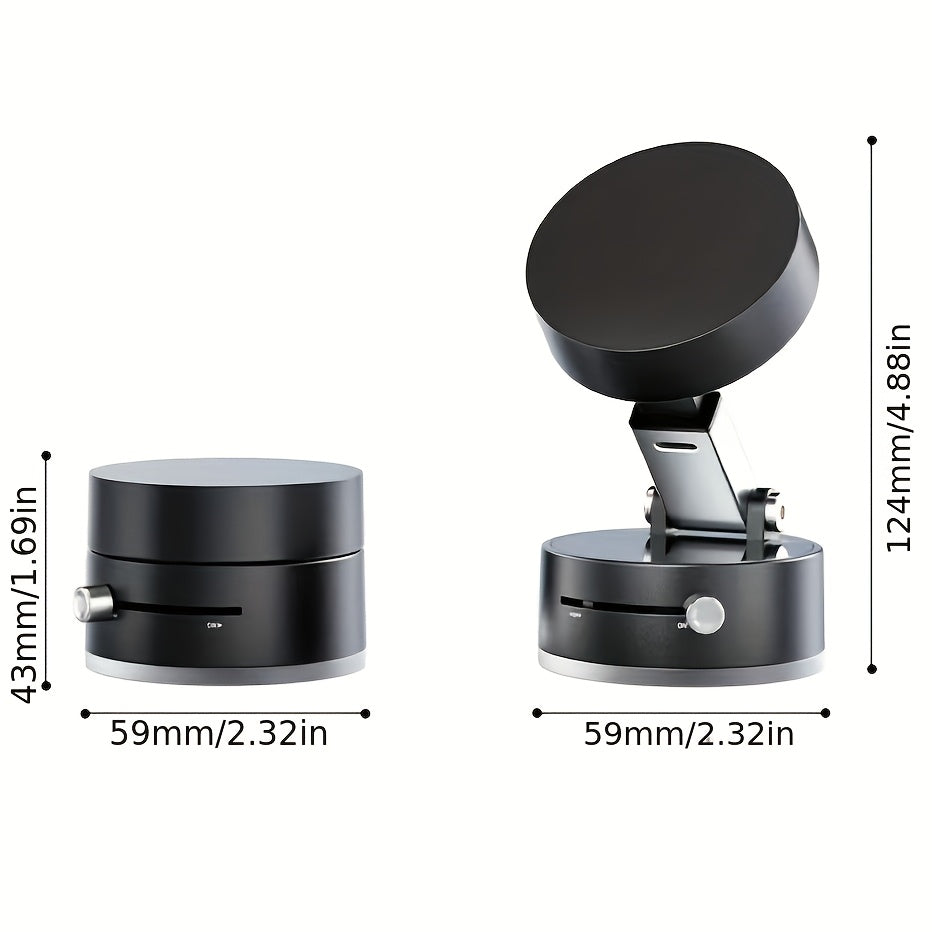 Foldable 360-Degree Double-Sided Magnetic Phone Holder with Suction for One-Hand Use