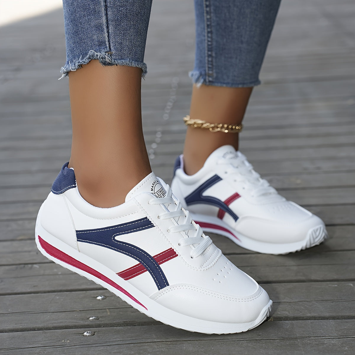 Women's Breathable Lightweight Casual Running Shoes with Rubber Sole