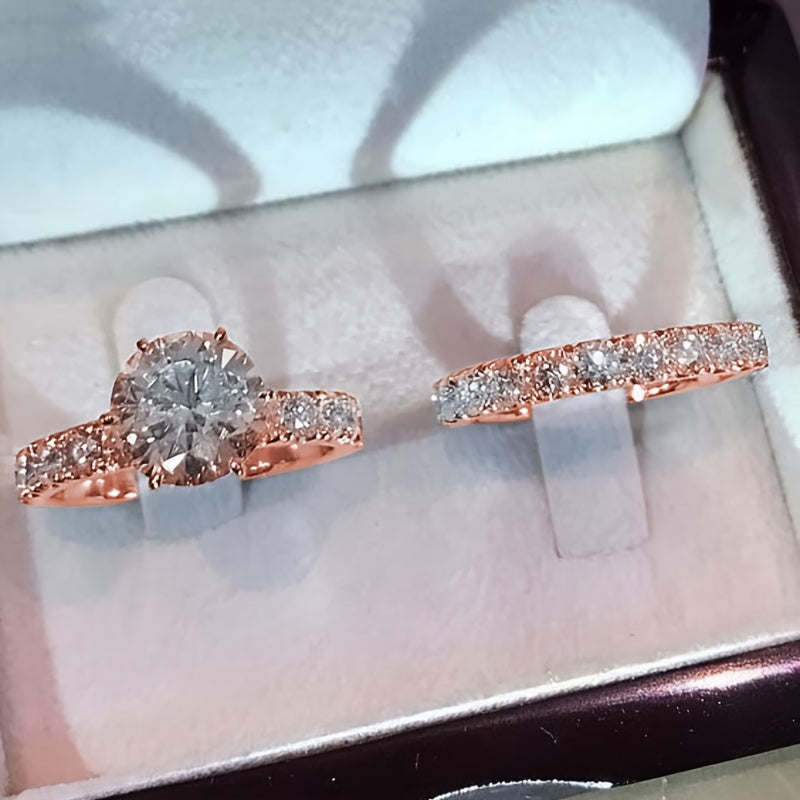 Uchta go'zal zirkon oksid halqalaridan oltin, kumush yoki pushti oltin ranglaridan tanlang.