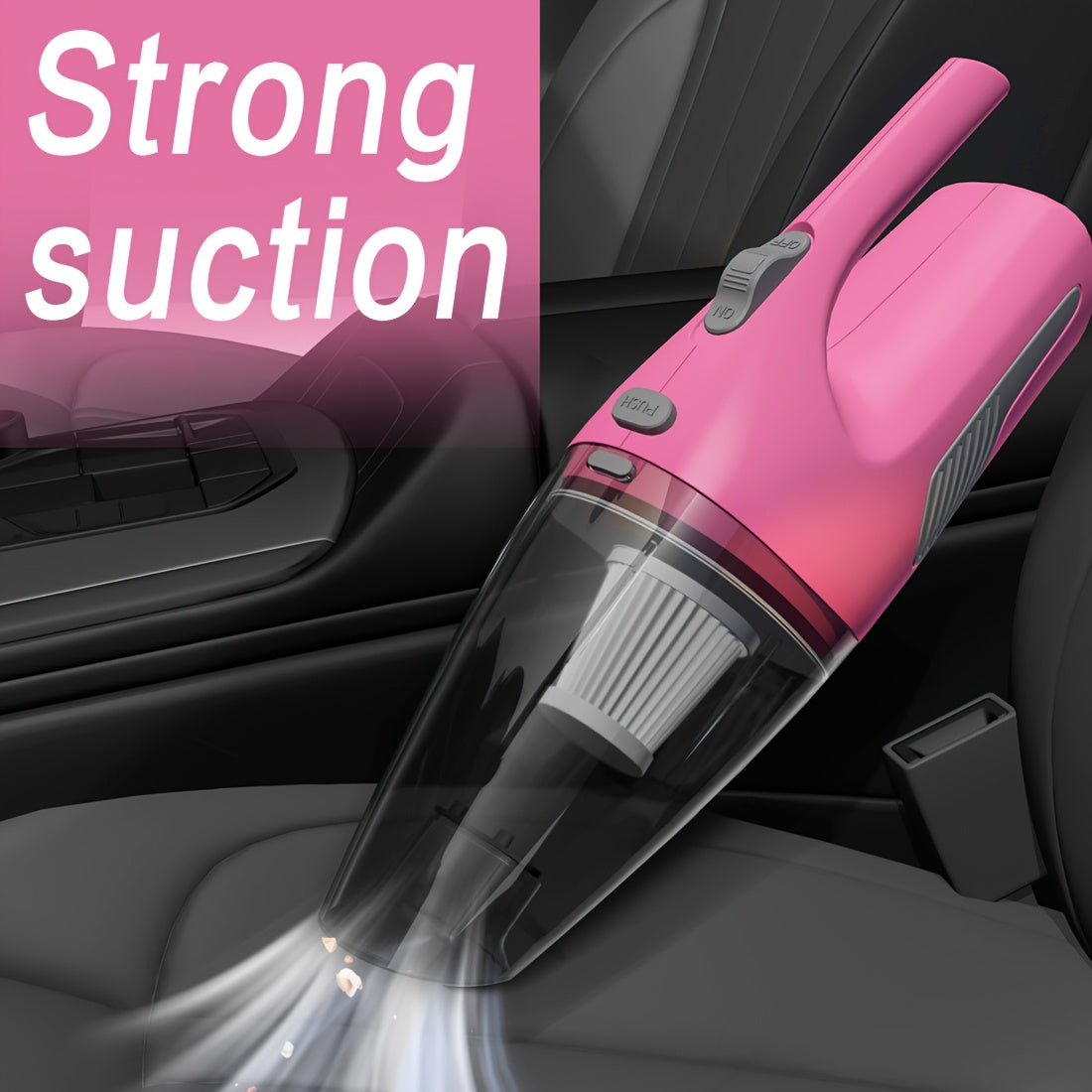 Cordless Car Vacuum Cleaner, Rechargeable Lithium, 4KPa Suction, Noise Less