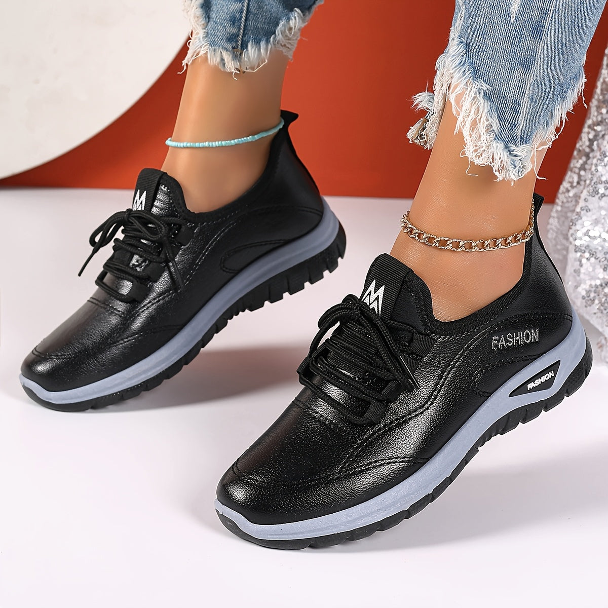 Women's Lightweight Casual Slip-On Sneakers for Middle-Aged and Elderly Comfortable Soft Sole