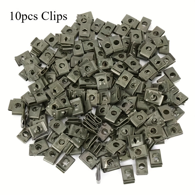 10/20/50/100pcs U-Clamp Car Tuning Clips Iron Metal Interior Fender Bumper Protection