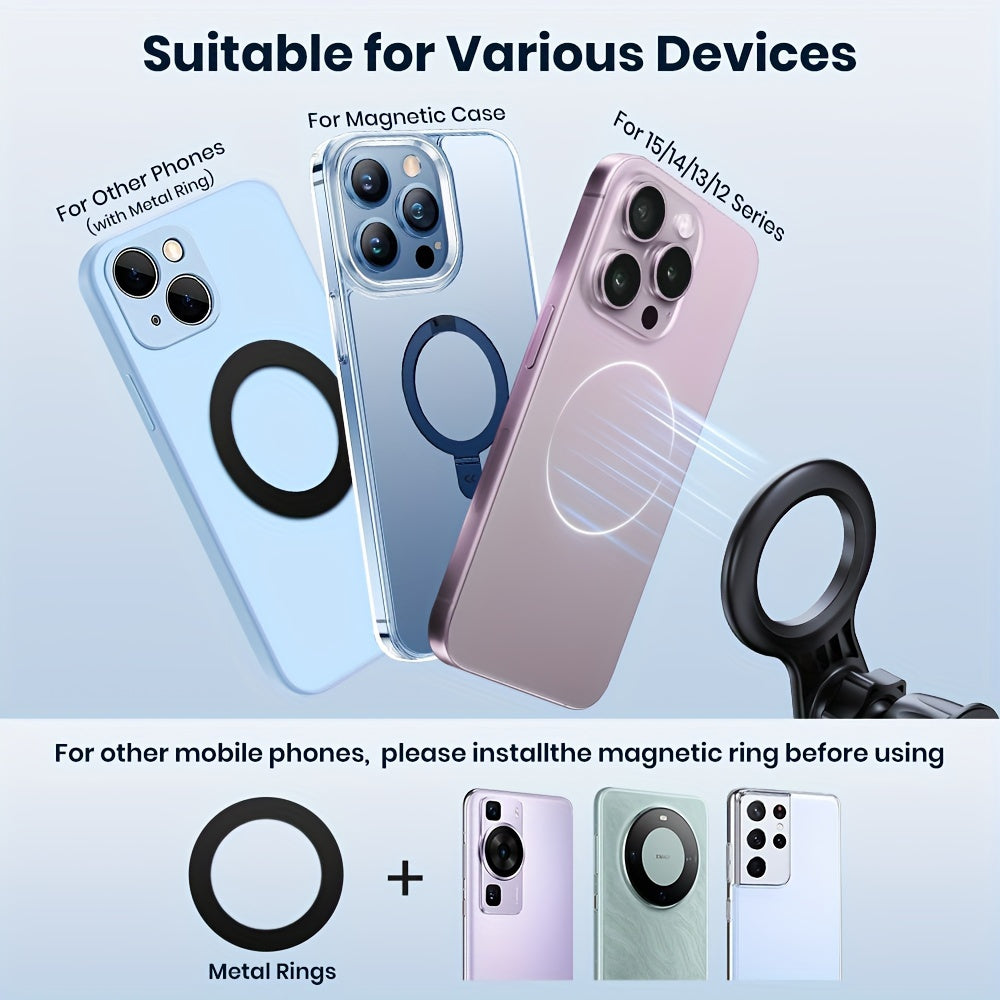 Magnitli avtomobil telefon uchun tutqich, sozlanadigan havo ventili uchun o'rnatish, smartfonlar uchun