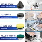 Electric Silicone Scrubber Brush for Kitchen Bathroom Tiles USB Powered Durable
