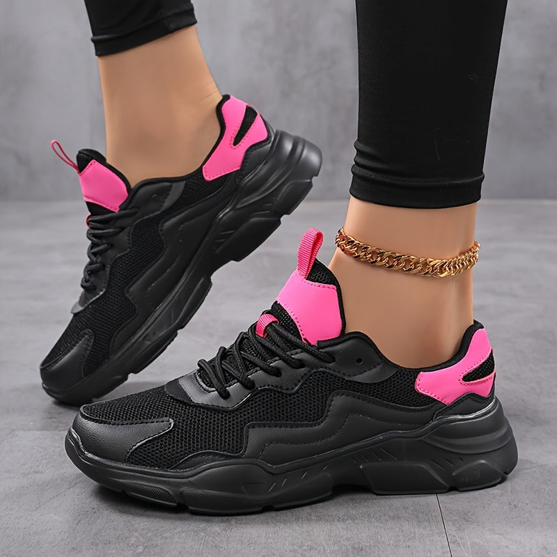 Women's Breathable Mesh Running Sneakers Low Top Beige Comfortable Casual Shoes