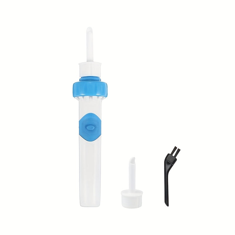 Battery-Free Earwax Cleaner Kit in Blue and White Ergonomic Design