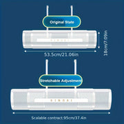 Universal Fit Plastic AC Baffle Redirects Air Flow No-Drill Adjustable Wind Deflector