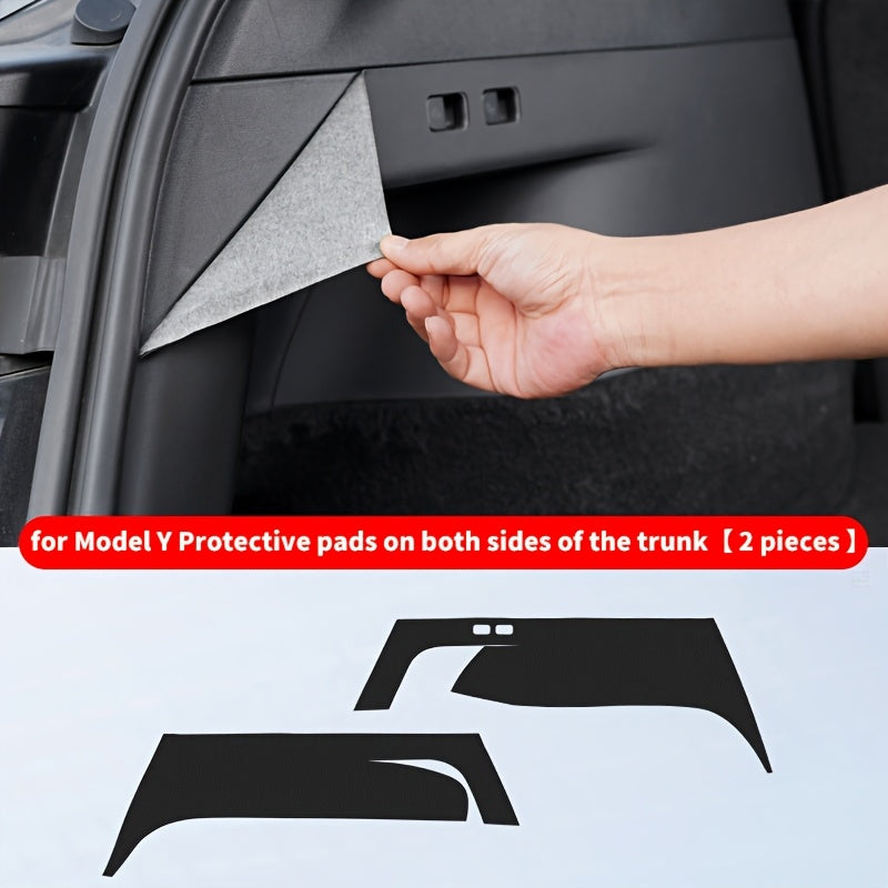 Juego de protectores de almohadillas para rasguños en el maletero del coche para Tesla Model Y, protectores traseros del maletero