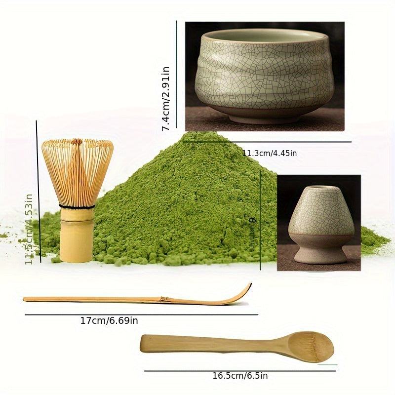 Matcha Gift Box Set with Whisk Scoop Bowl and Holder for Halloween Christmas Thanksgiving