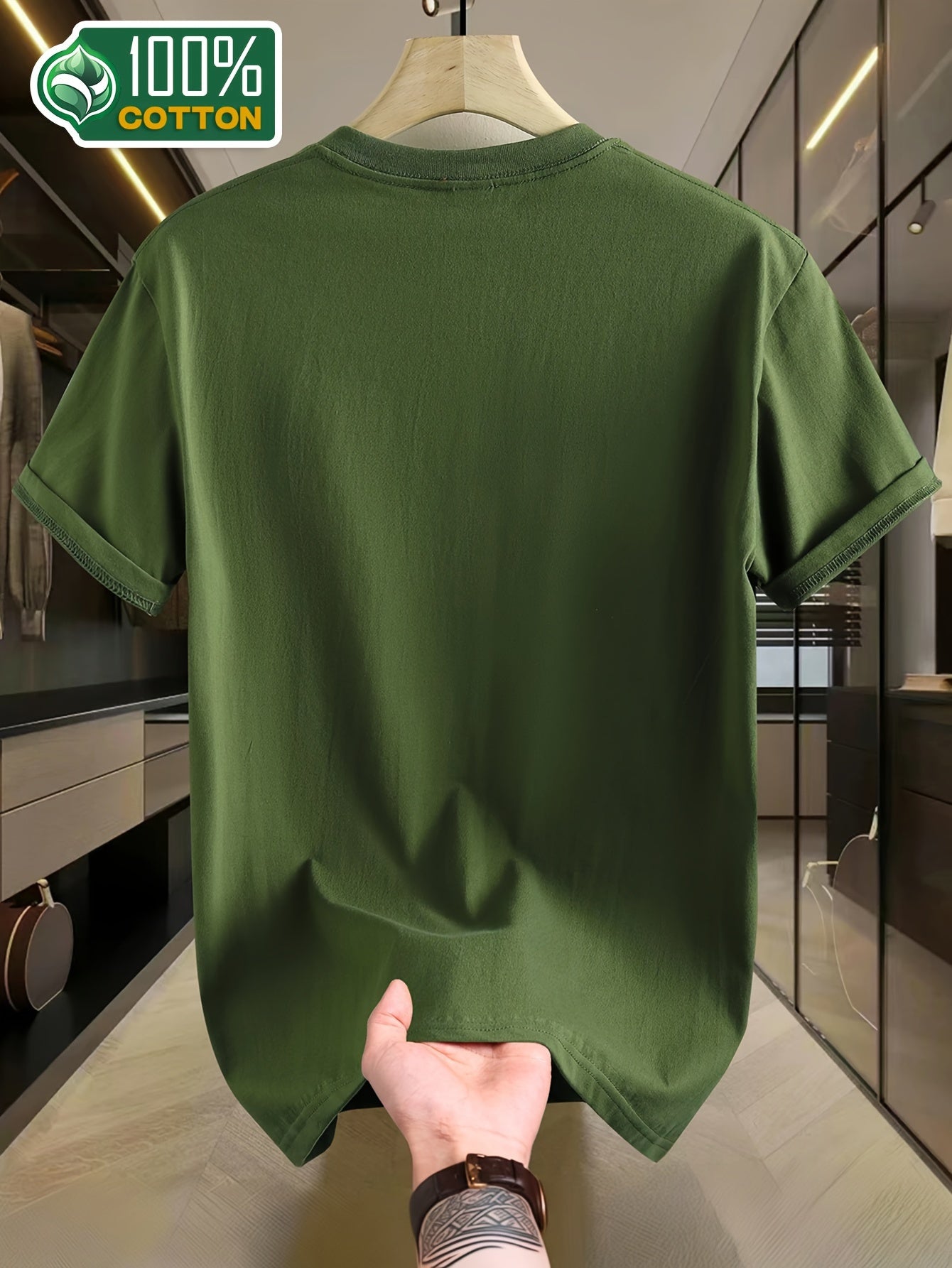 Yozgi ochiq havoda faoliyatlar uchun erkaklar uchun 100% paxtadan tayyorlangan tekis futbolka.