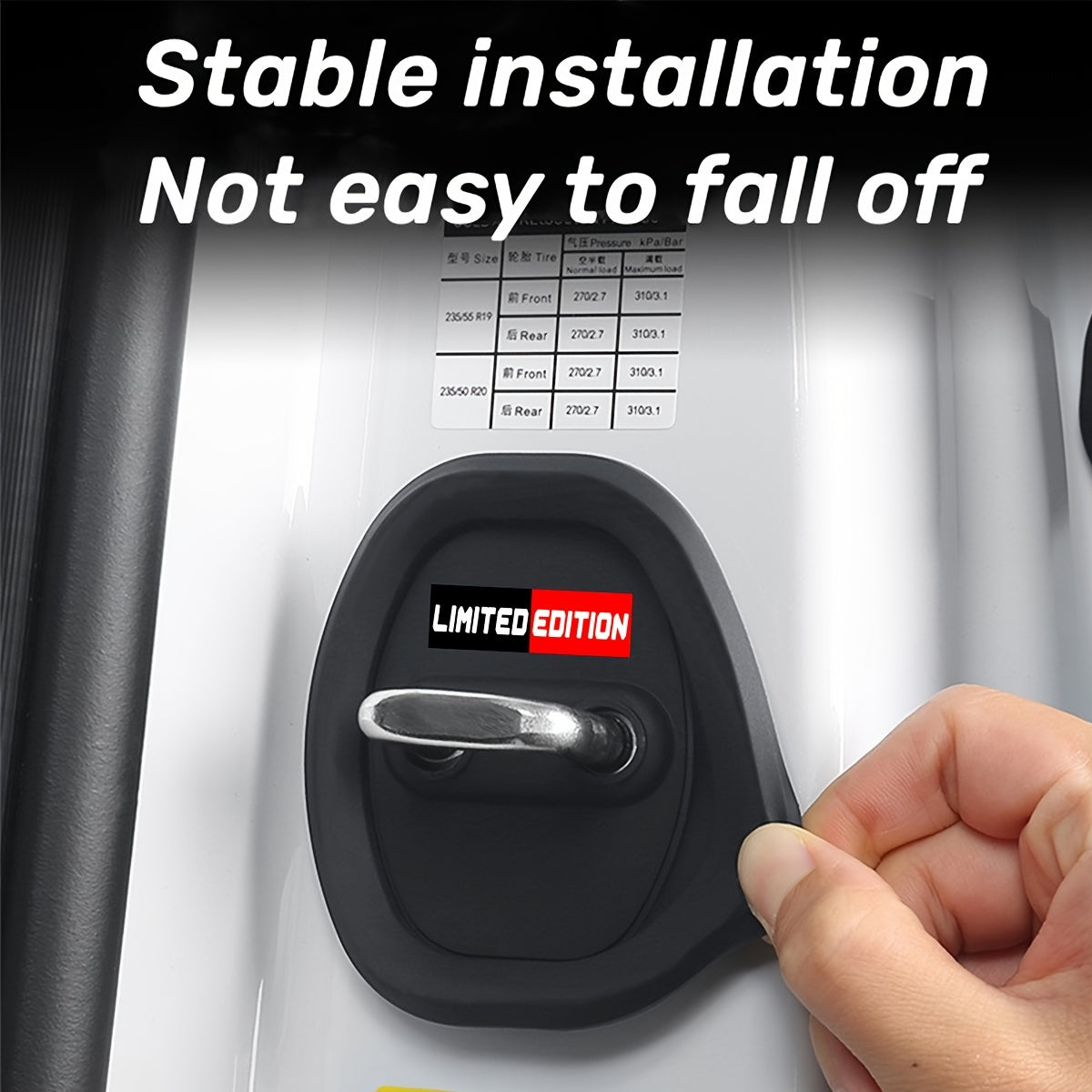 4Pcs Silicone Car Door Lock Cover Shock Absorber Protectors for Automotive