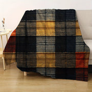 Digital Print Trendy Art Plaid Fleece Throw Blanket All-Season Warm Cozy Bed Cover