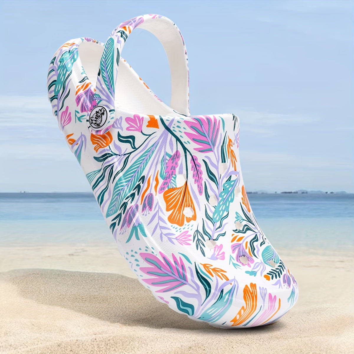 Women's EVA Clogs Slip-On Garden Shoes with Floral Leopard Patterns