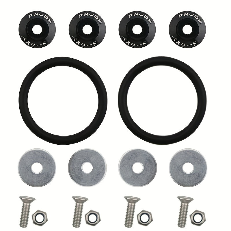 4 Pcs Aluminum Quick Release Fasteners for Car Bumpers and Fenders