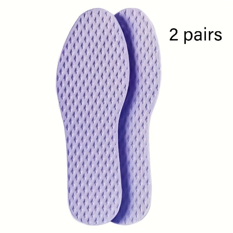 Unisex Summer Cooling Insoles Breathable Sweat-Wicking Reusable Purple/Blue