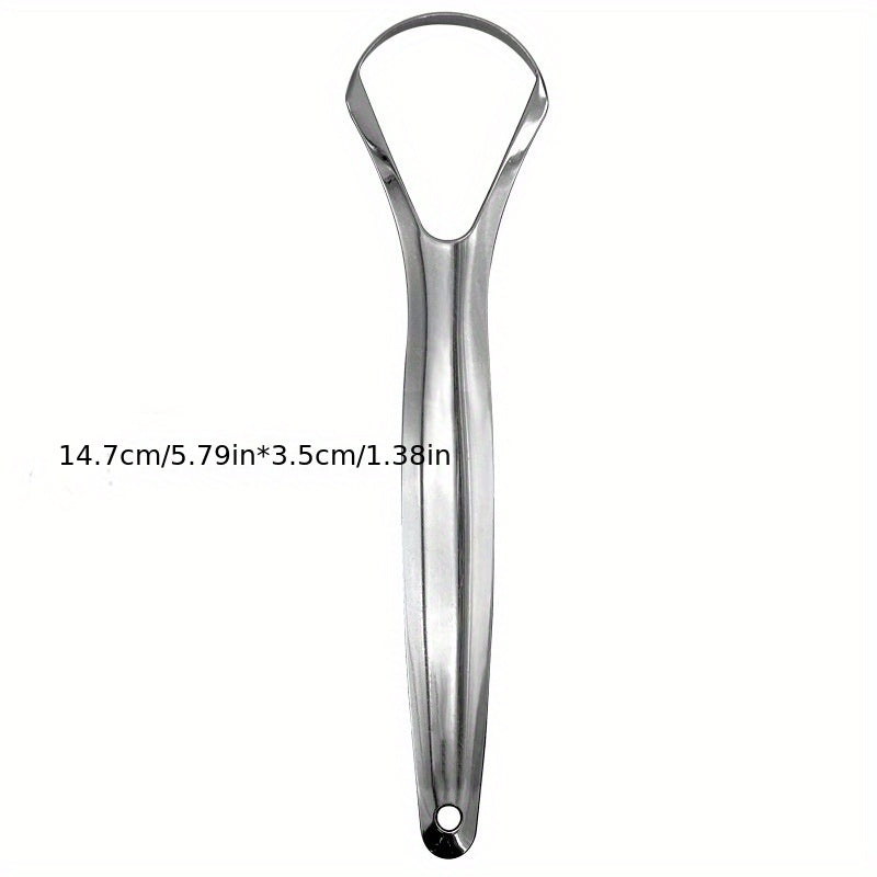Stainless Steel Tongue Cleaner for Fresh Breath Halitosis Reduction