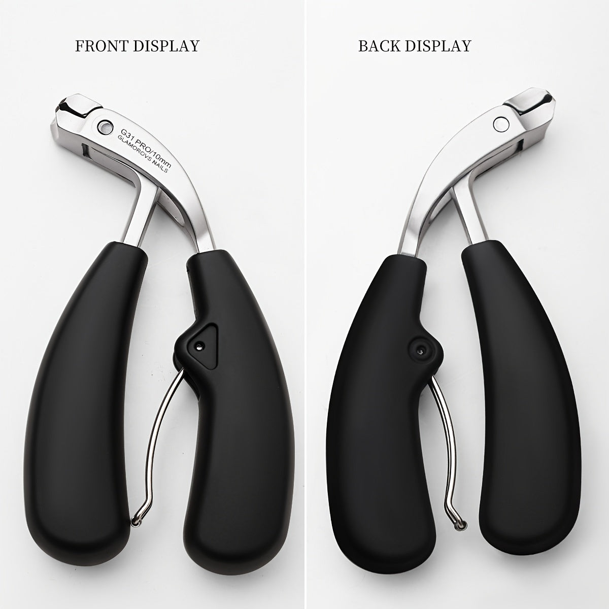 Ножницы для ногтей для мужчин и пожилых, из нержавеющей стали, с изогнутым триммером для кутикулы, широкое отверстие