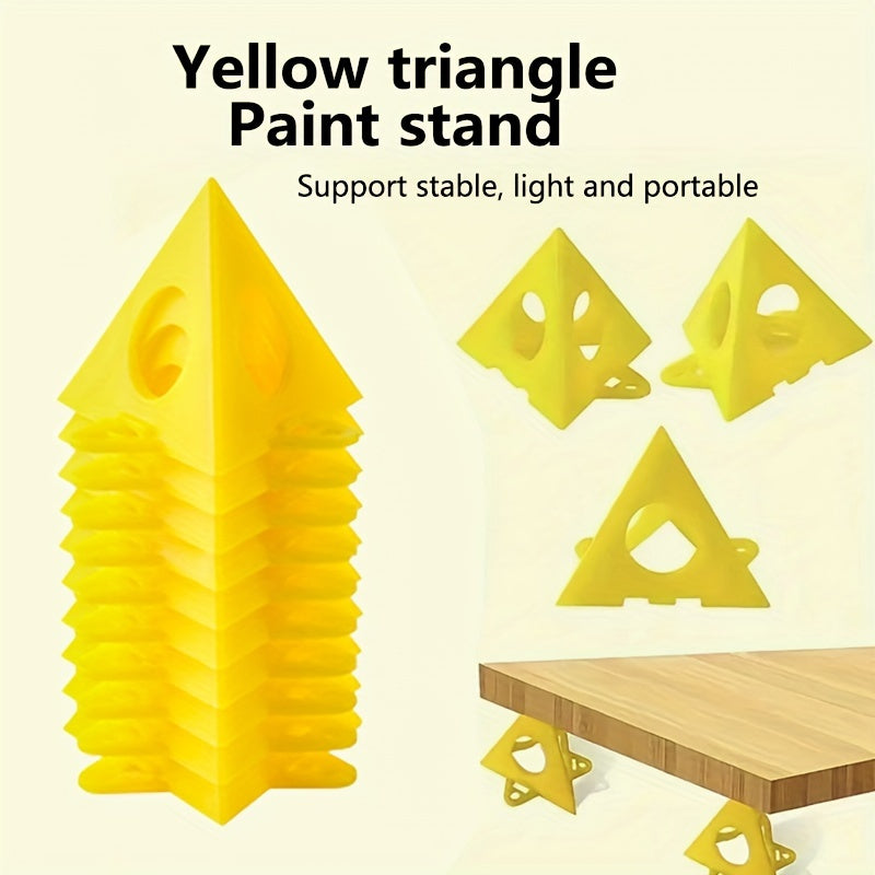 10 Piezas de soportes de bandeja de pintura de plástico en forma de triángulo para artistas