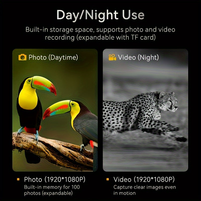 Binoculares de visión nocturna con pantalla de 7.11cm, aumento de 10X para caza, camping y viajes