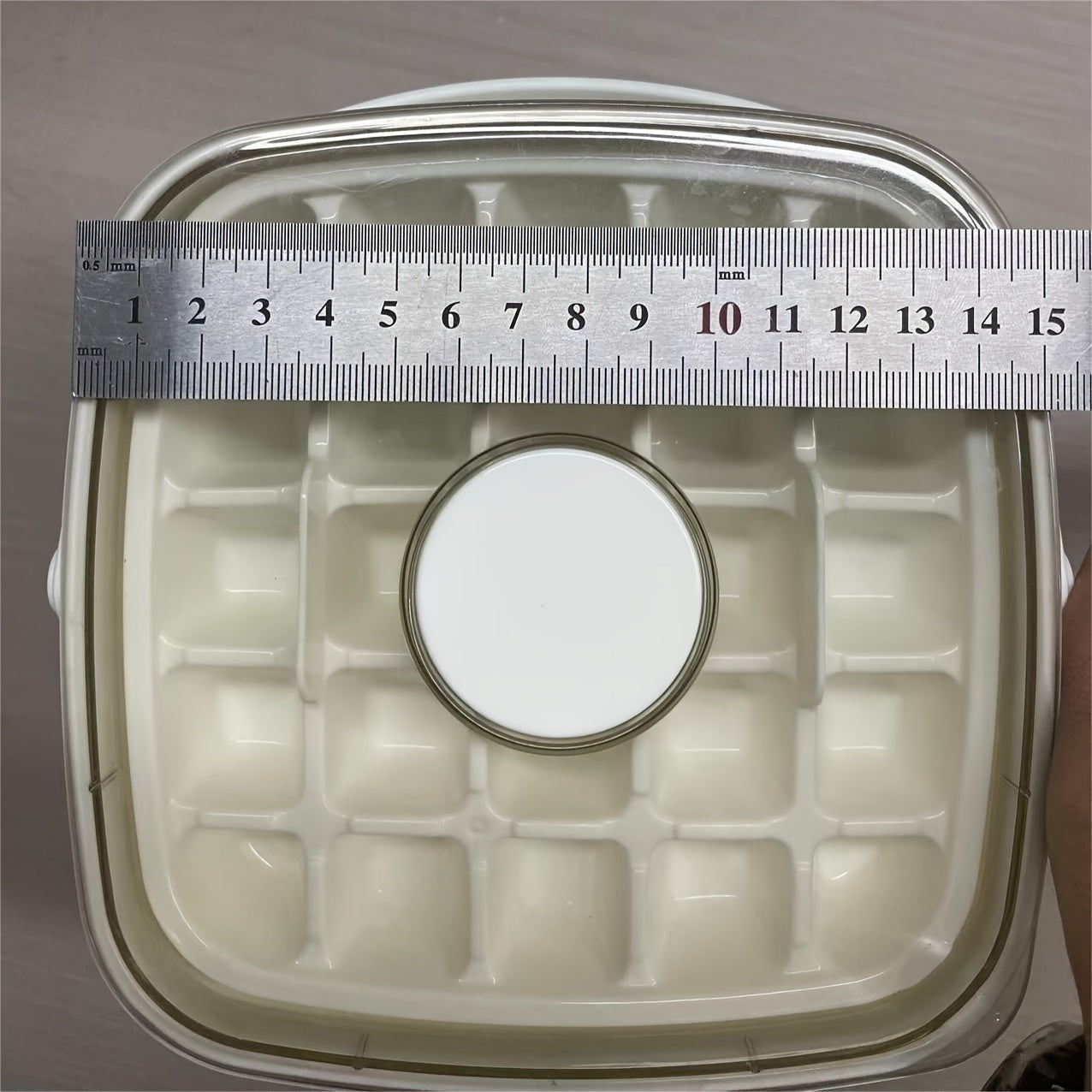 48-Cube Ice Maker with Press Lid Double-Layer Plastic Tray for Freezer Whiskey Cocktails