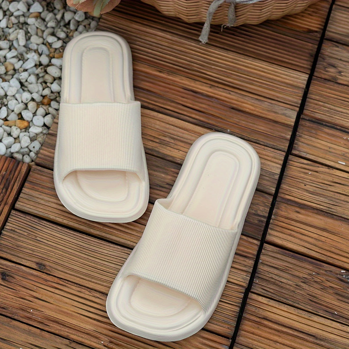 Women's EVA Slide Sandals, Open Toe, Casual, Slip-On, All-Season