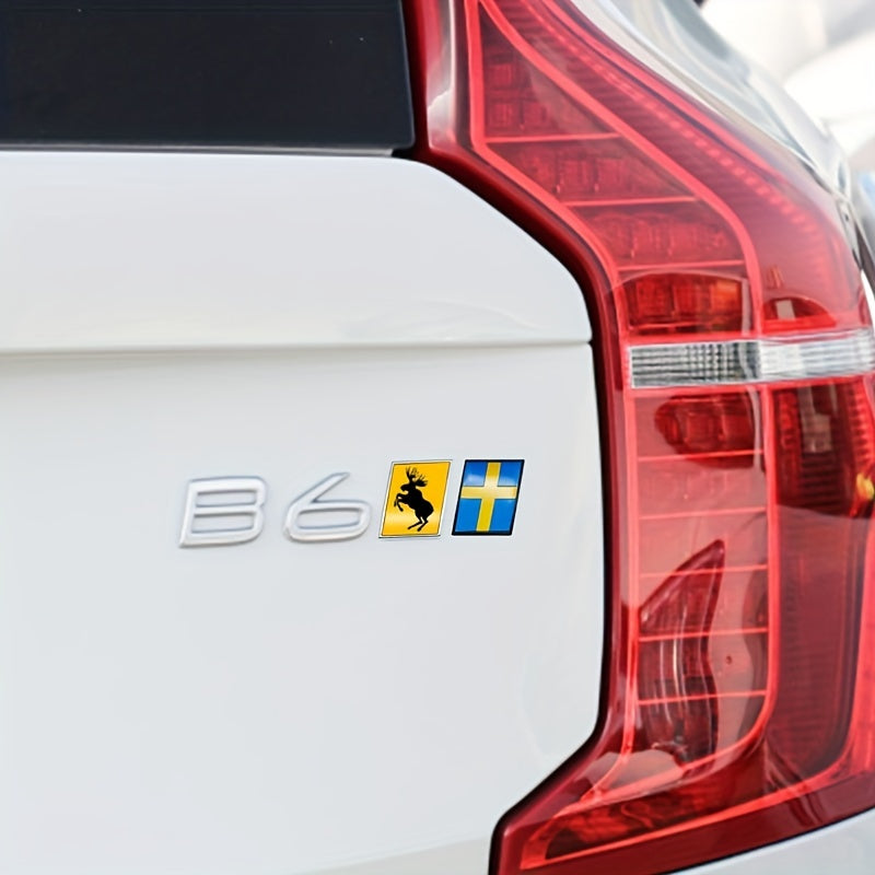 Moose Emblem Metal Sticker uchun Avtomobil Bagaj Dekali, Avstriya Bayrog'i