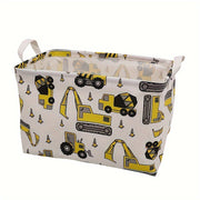 cesta de lavandería de lona impermeable con asas para ropa, juguetes y organización del hogar