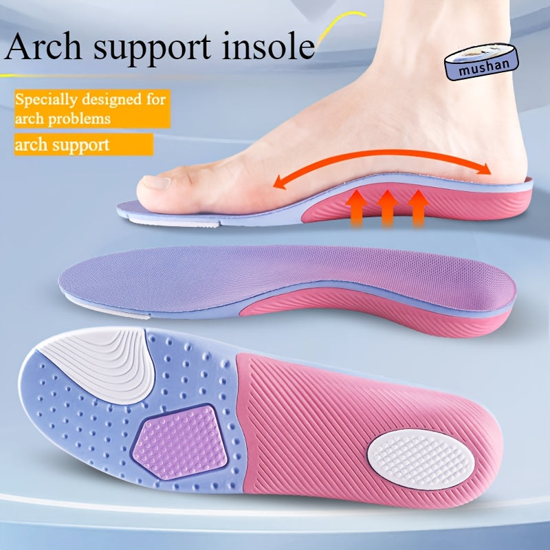Women's 4D Ultra Soft Sports Insoles with Shock Absorption and Breathable Design