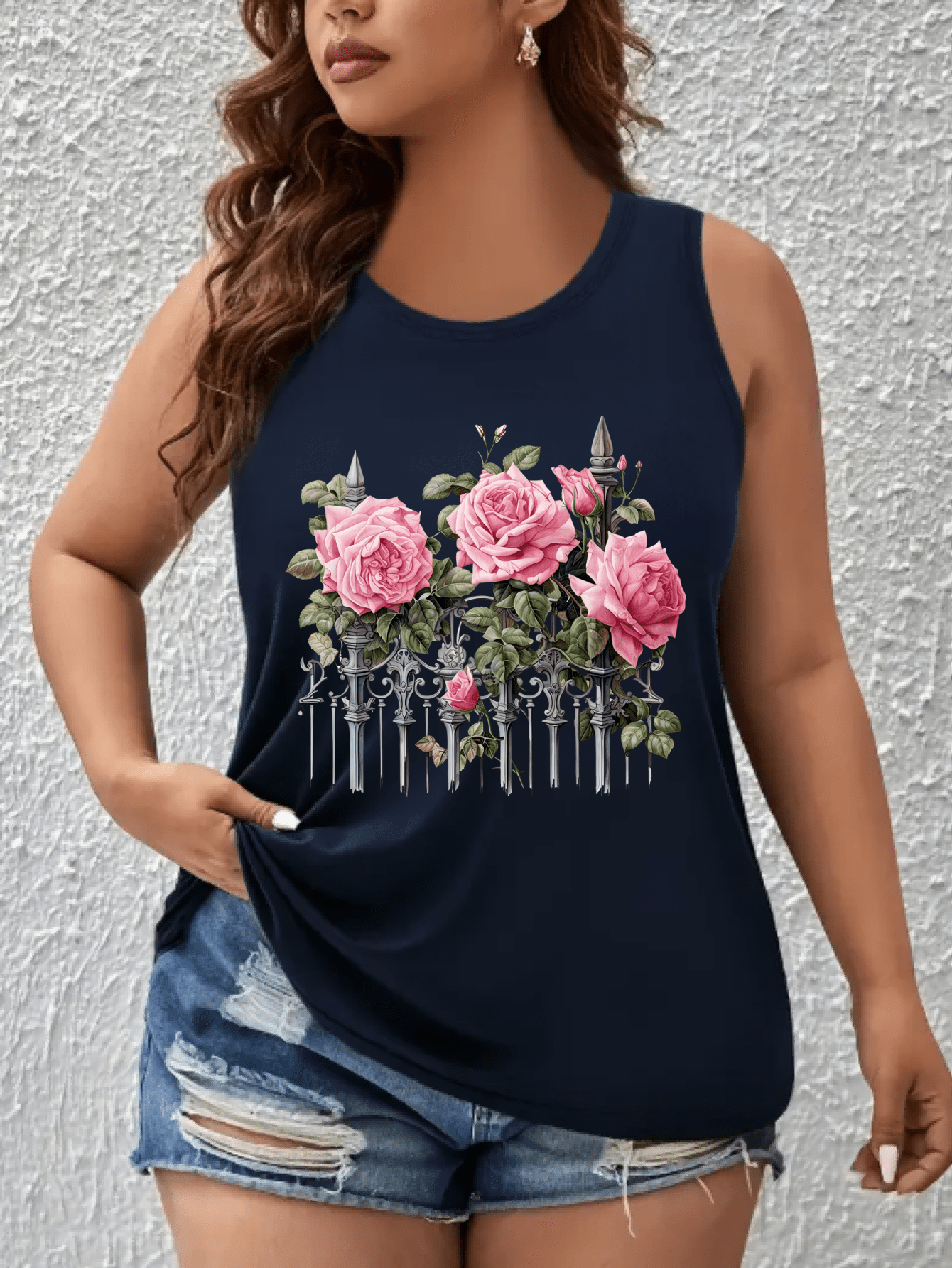 Women's Summer Off-The-Shoulder Printed Midi Vest Breathable Casual Top