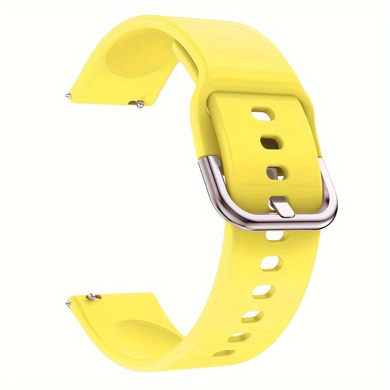 20/22mm Silicone Smartwatch Band with Quick Release Buckle for Samsung Galaxy and More Colorful Replacement Strap