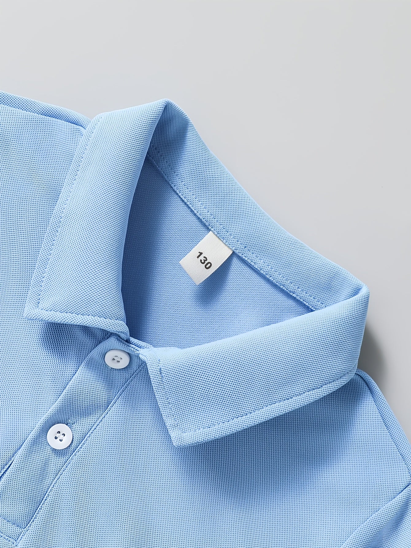 Boys Summer Shirts Short Sleeve Solid Color Knit Polyester Lapel Casual Loose Fit 3 Pack