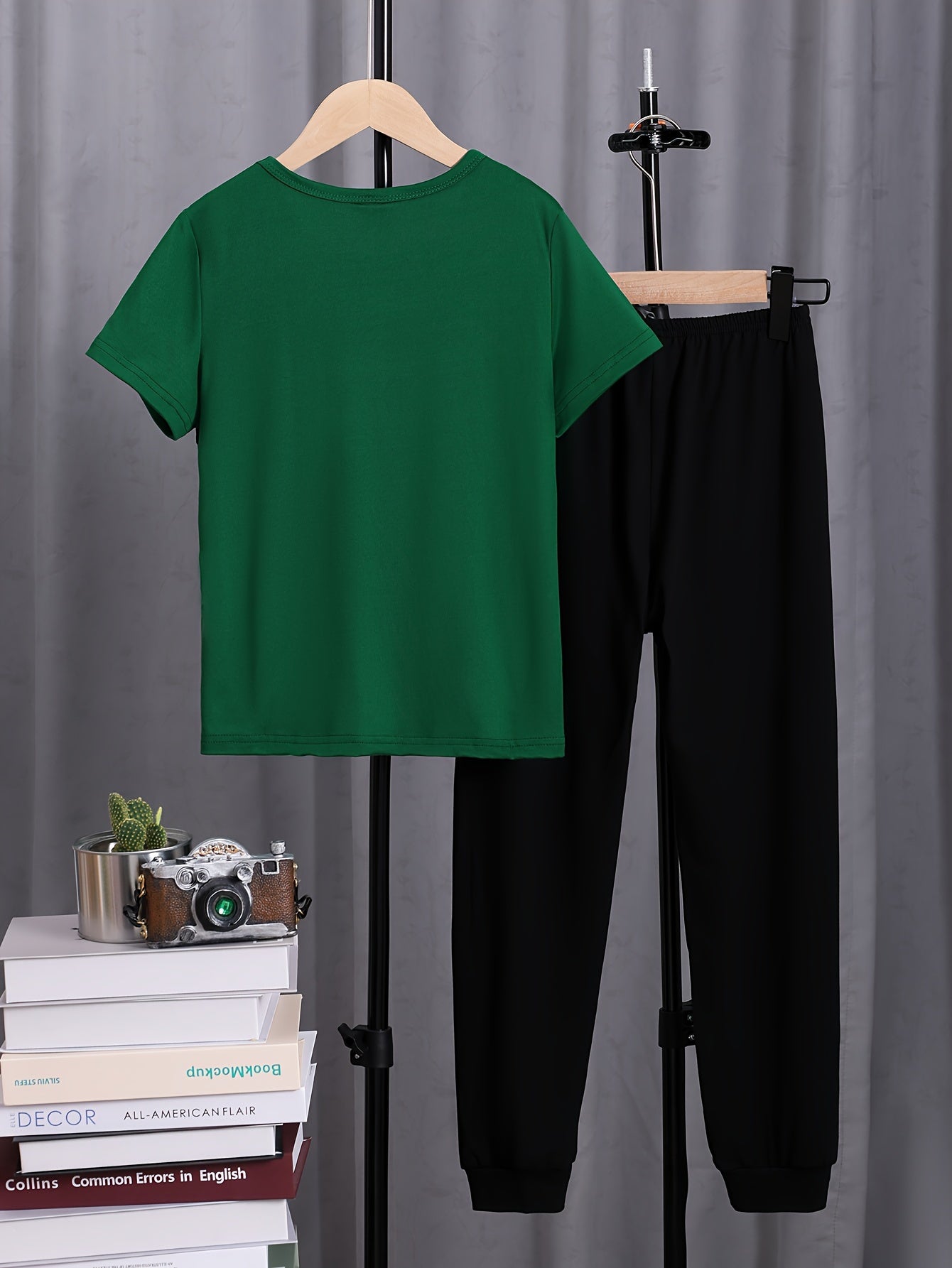 Boys' Casual 2-Piece Set Letter Print T-Shirt and Pants Polyester Spring Autumn