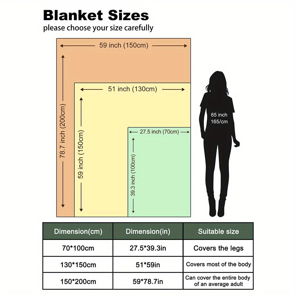 Soft Cozy Popcorn Flannel Throw Blanket for Napping Camping Travel Home Decor