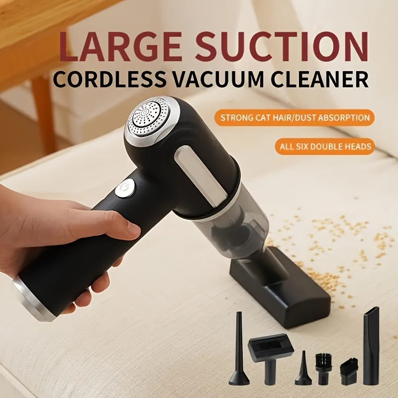 Cordless Handheld Vacuum Cleaner with 4000Pa Suction USB Rechargeable Battery and Accessories