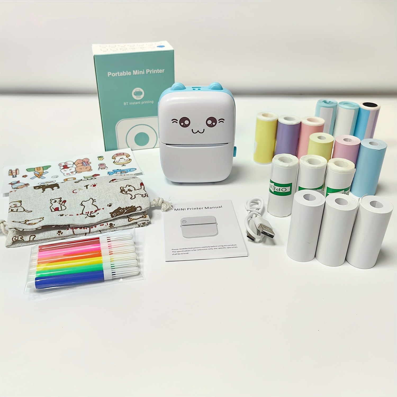 Portable Thermal Printer for Photos Labels and Lists Wireless Rechargeable