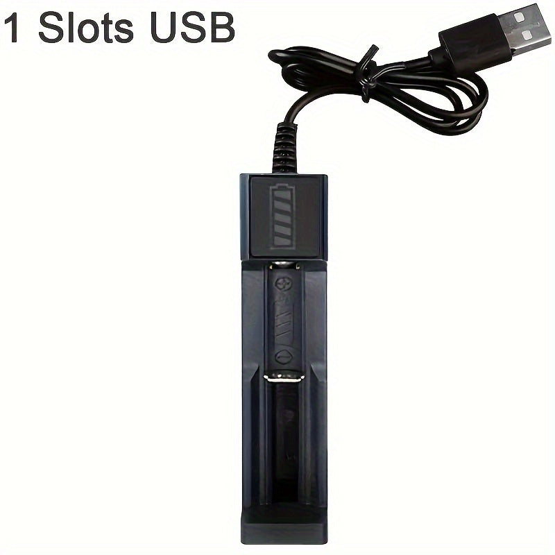 USB Dual 18650 Battery Charger for Rechargeable Lithium Batteries 4.2V Portable