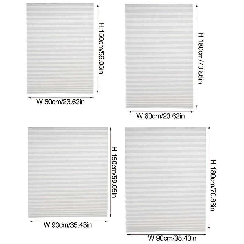 Semi-Blackout Pleated Curtain for Sunshade Living Room Bedroom Kitchen Office 1 Piece