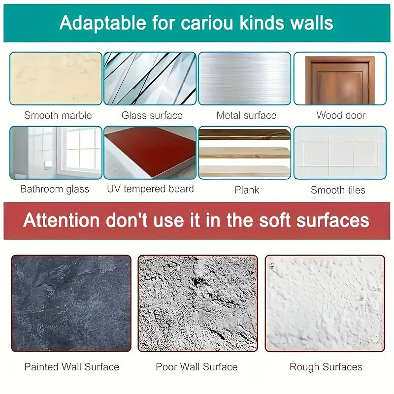 Gancho de pared transparente autoadhesivo para baño, cocina y uso doméstico