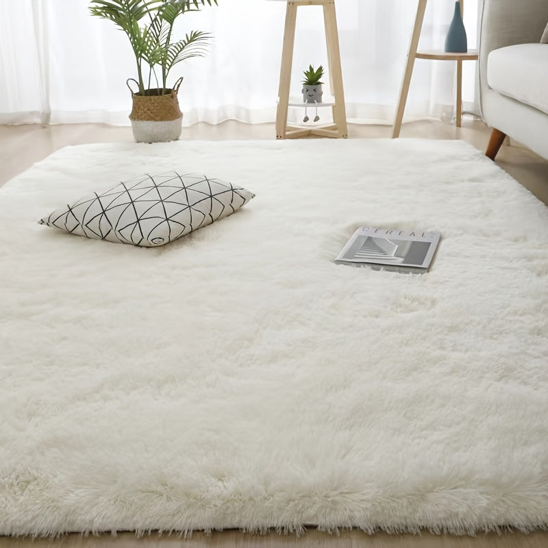 Soft Plush Faux Fur Area Rug with Non-Slip Backing for Bedroom and Living Room