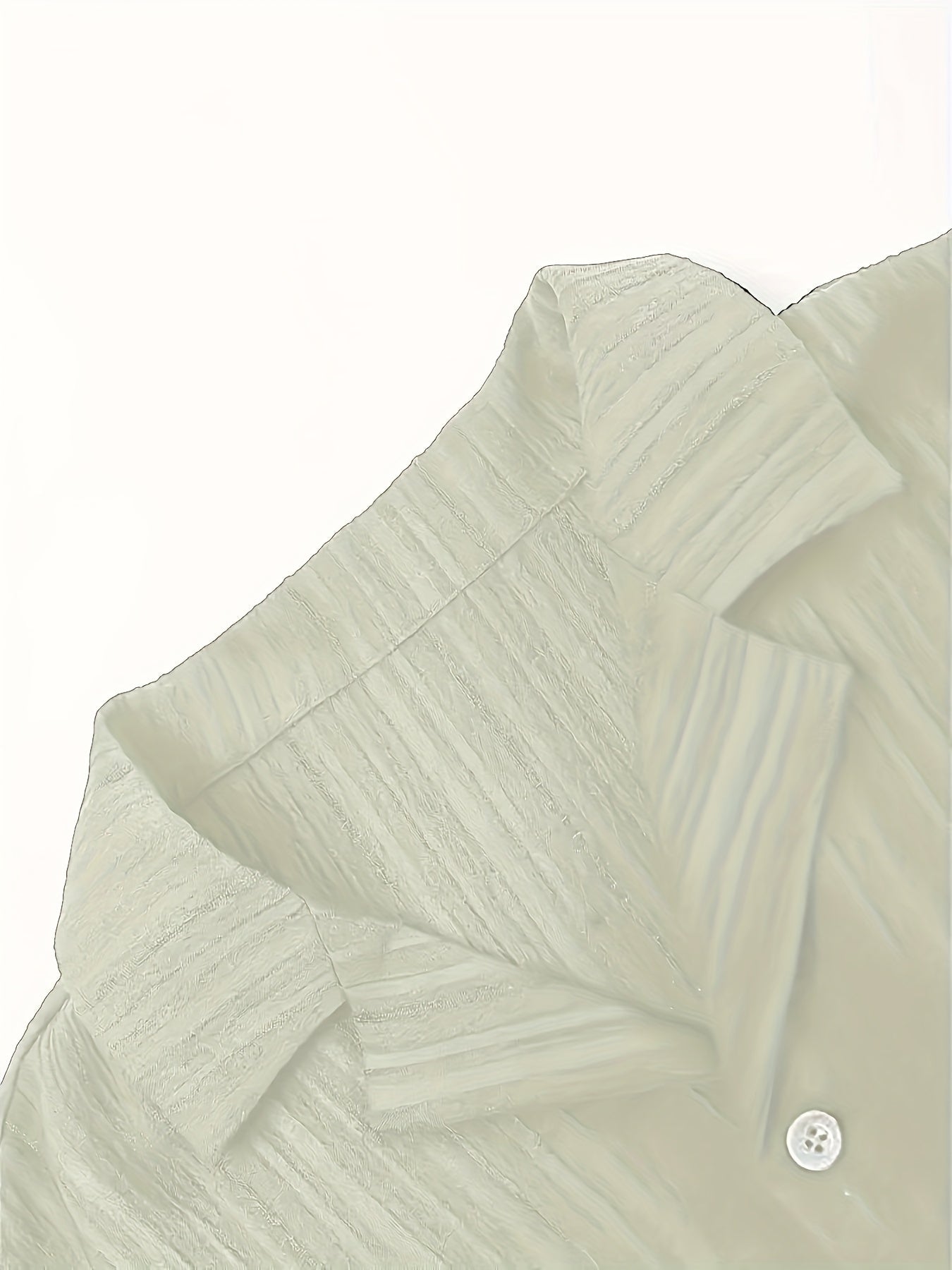 Men's Casual Two-Piece Set Short Sleeve Button-Up Shirt and Drawstring Pants Summer Leisure