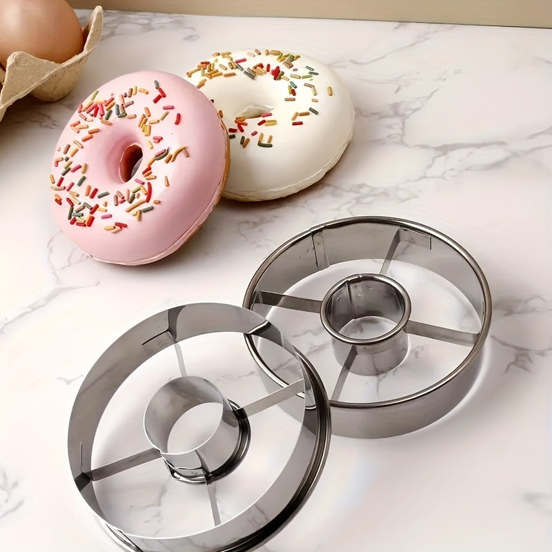 Stainless Steel Donut Cutters Set for Baking Cookies Cakes and Pastries