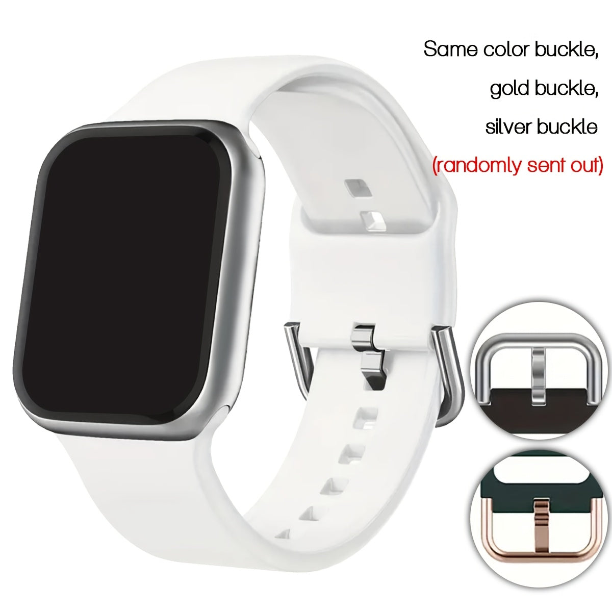 Sport Silicone Watch Band for Apple Watch Series 1-10 Compatible with 38mm to 49mm Men Women