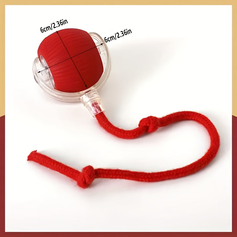 Small Dog Cat Silicone Striped Magic Ball USB Rechargeable Interactive Pet Toy