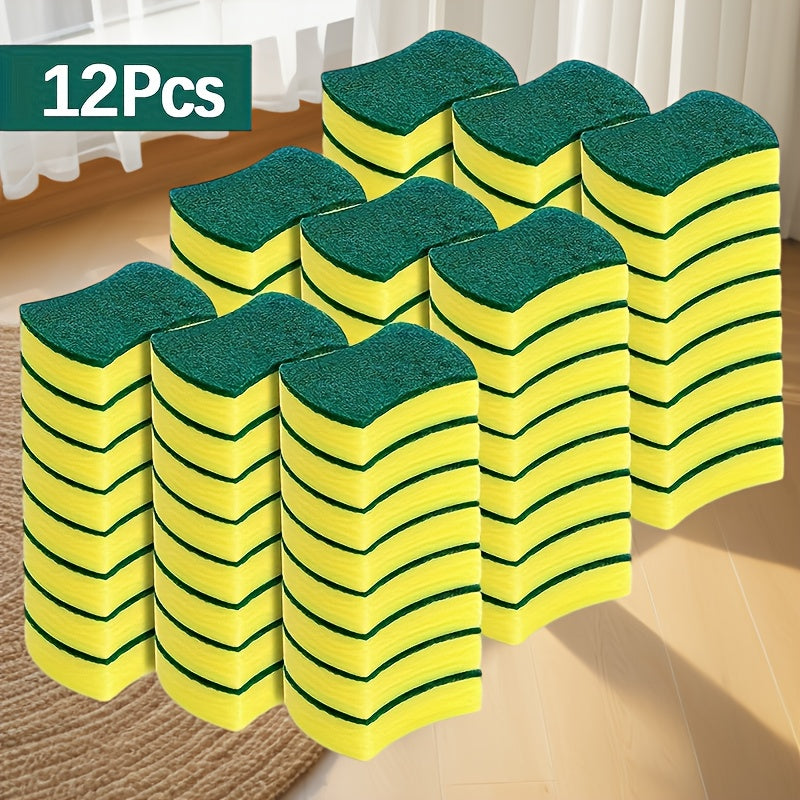 12-Donali ikki tomonlama oshxona gubkasi, chizilmaydigan tozalash uchun qoplamalar, idish matosi
