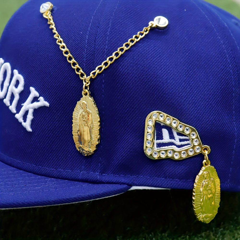 Religious Pendant Hat Chain Pin Set for Baseball Caps Men Accessories