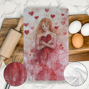 Set of 2 Ultra Soft Kitchen Towels Valentine’s Day Goddess Design 16x24 Inches Highly Absorbent