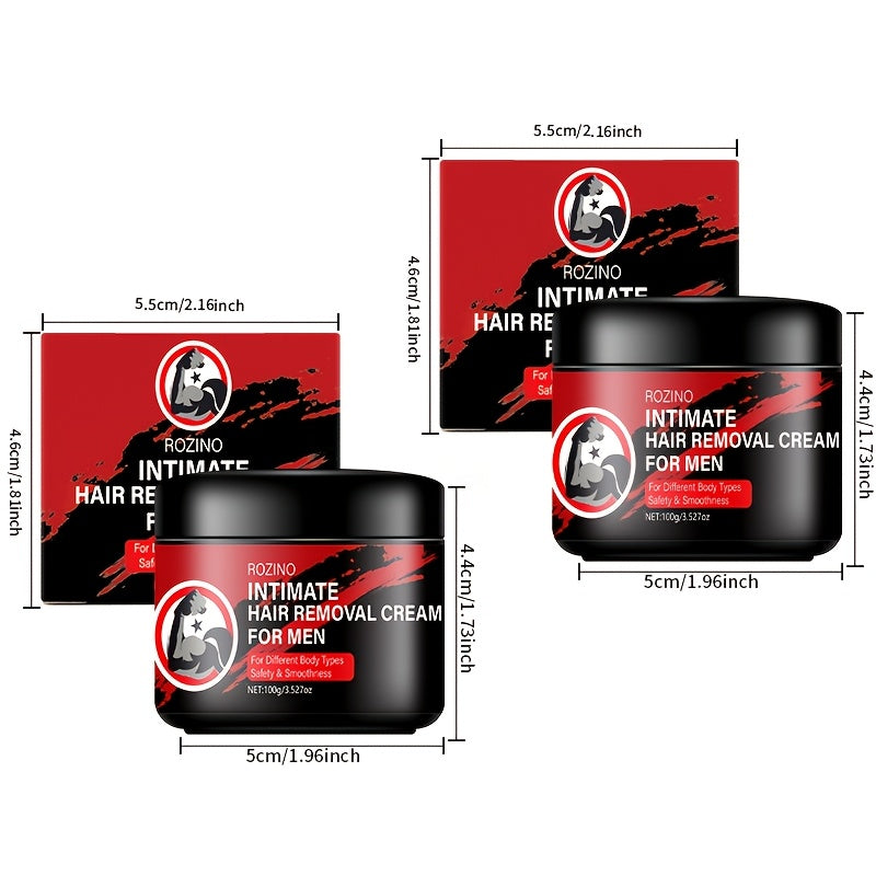 Crema depilatoria para hombres 100G Pack Sin dolor Calmante de acción rápida