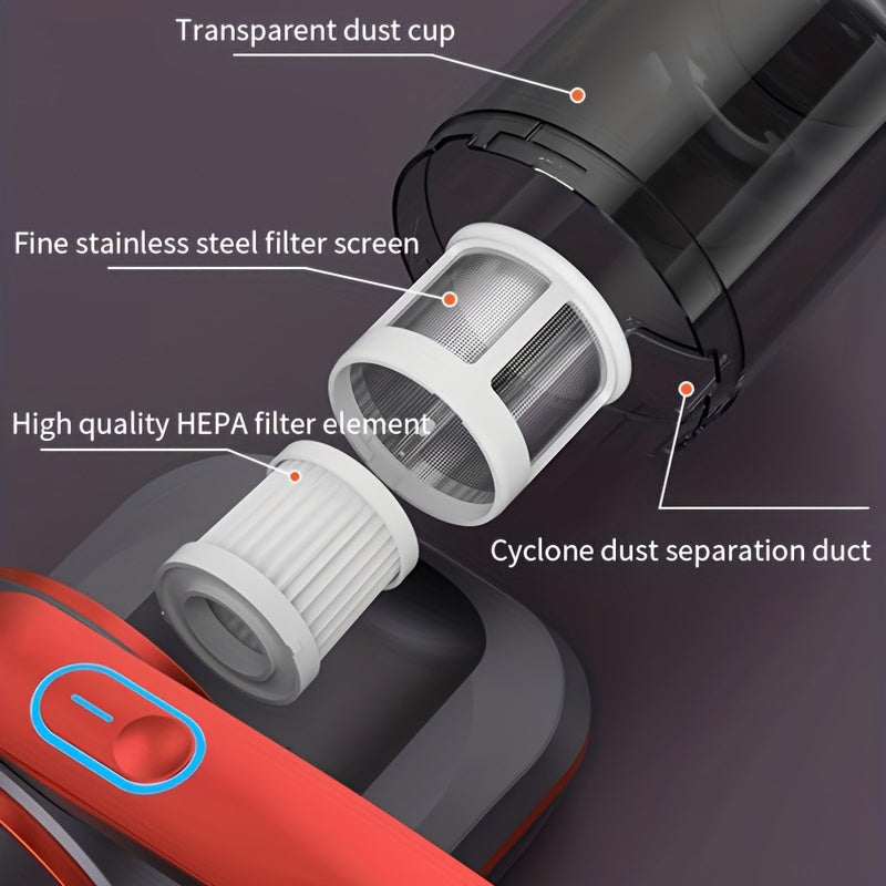 Wireless Handheld Vacuum Cleaner for Dust Removal on Bedding and Sofas 100W Rechargeable
