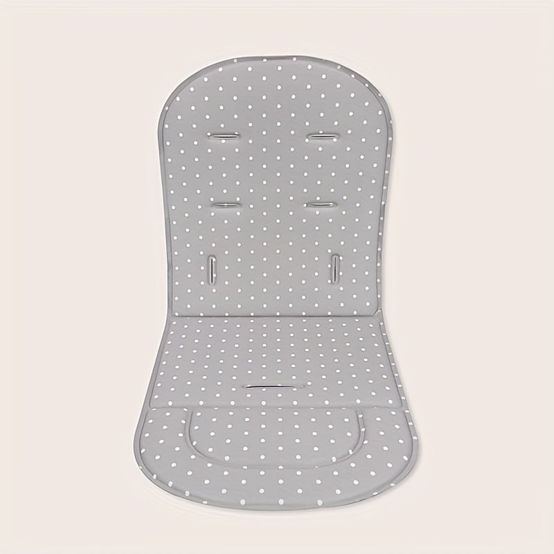 Baby Stroller Cushion for Infants and Toddlers 0-3 Breathable Polyester Light Grey Polka Dot